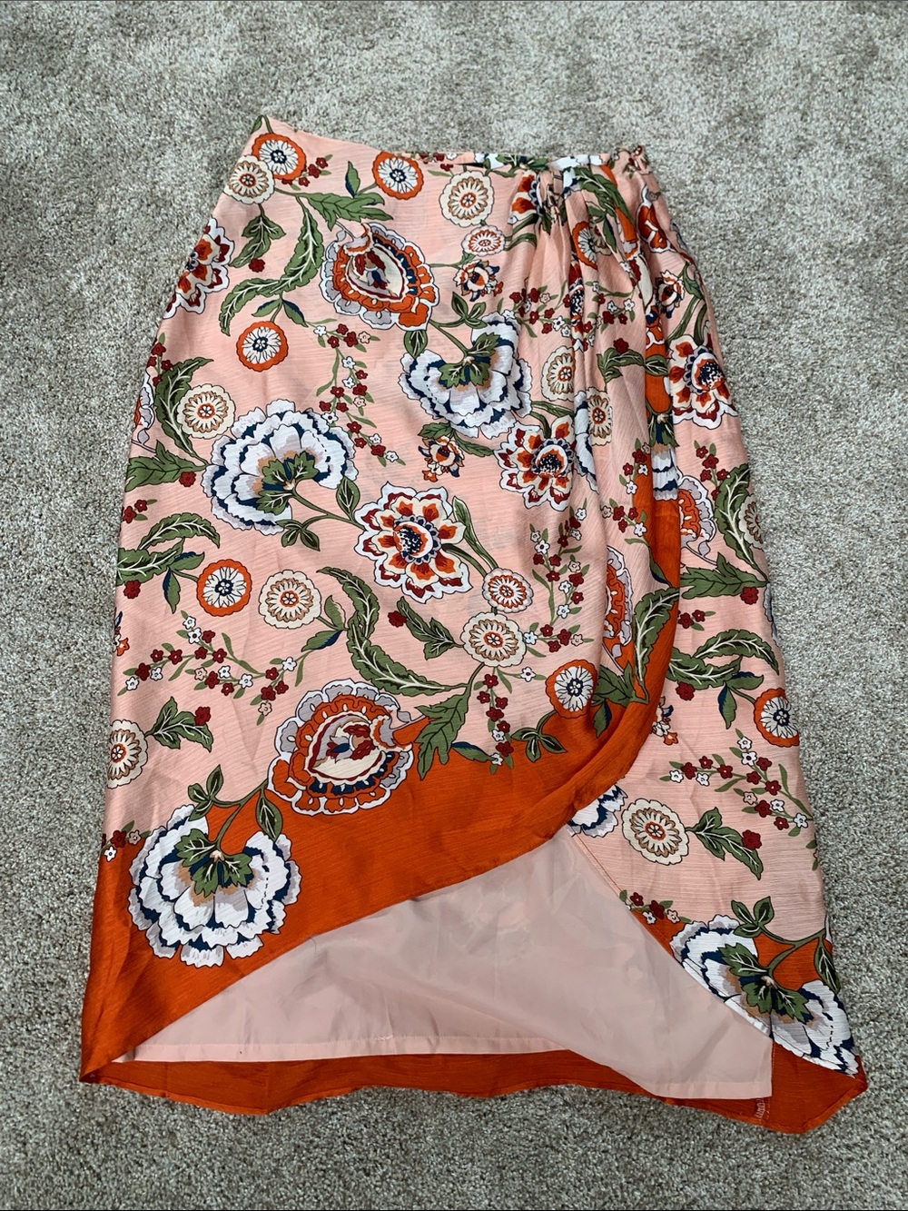 Ann Taylor wrap front sarong skirt